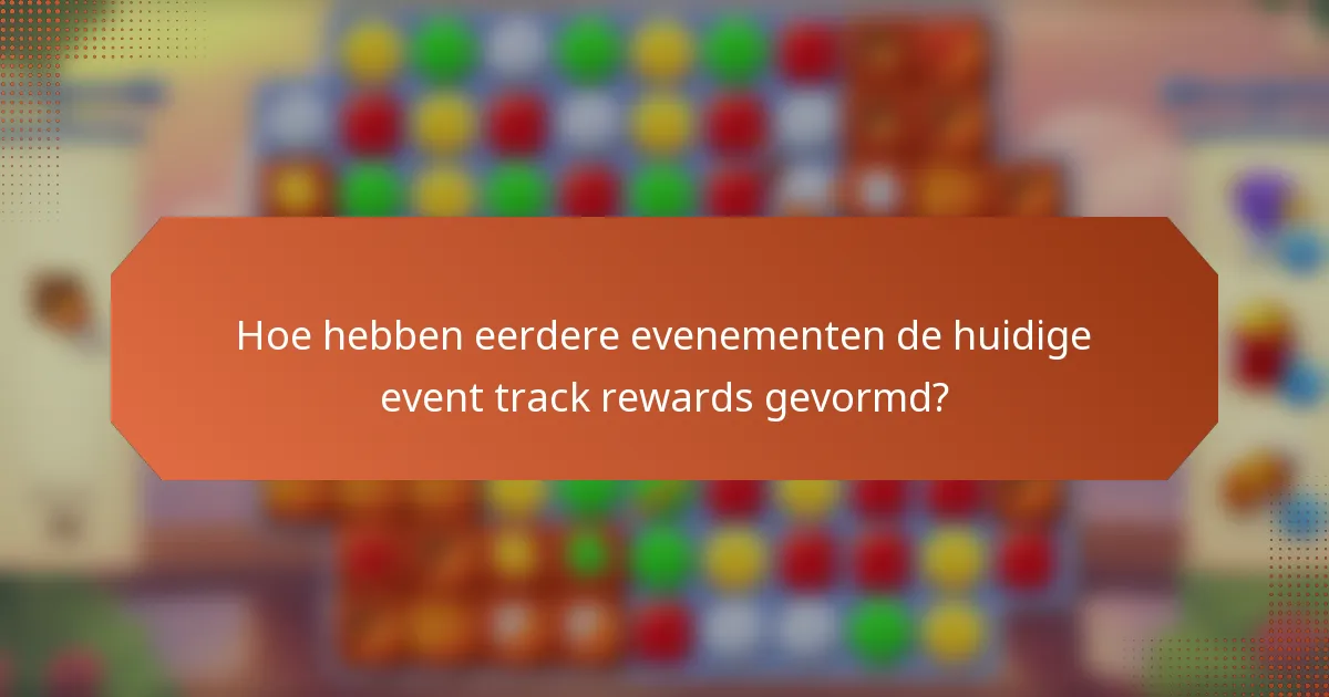 Hoe hebben eerdere evenementen de huidige event track rewards gevormd?